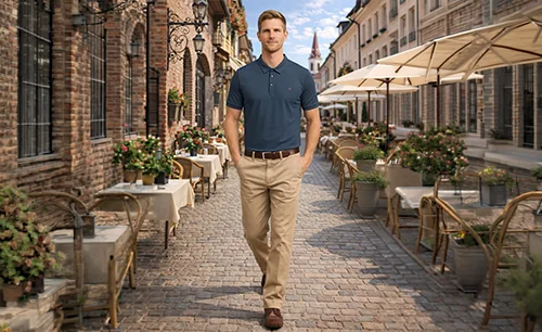 Seamless polo garment